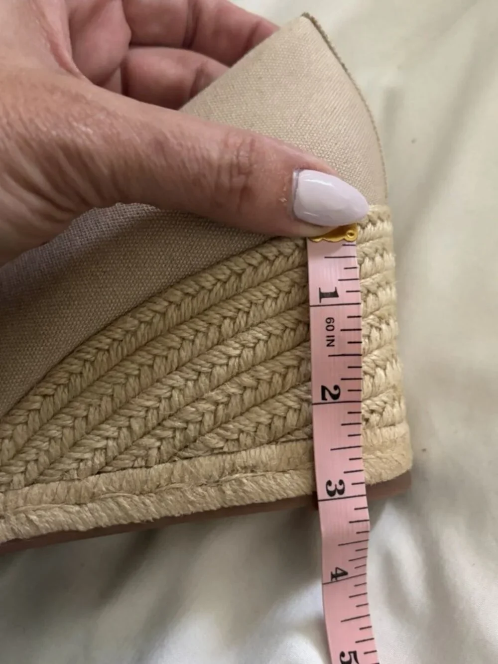 J Crew Espadrille Wedges Women’s Natural Beige Canvas Sandals Shoes Sz 7.5 NWOB